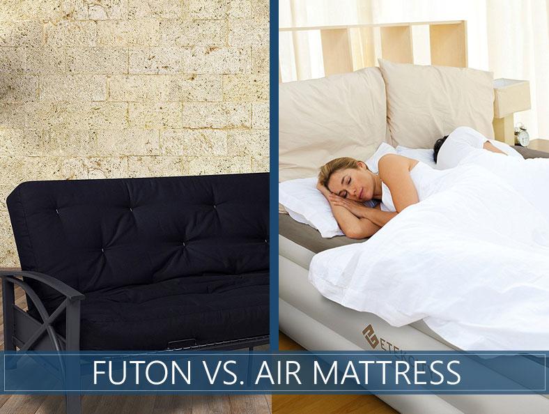 air mattress on futon