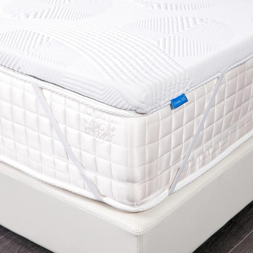 Buy Home-KK Gel-Infused Memory Foam Mattress Topper Double Size with Elastic Straps,Bamboo Cover,Non-Slip Design Bed Topper for Sleep Cooler and Pressure-relievin（135x190x5 cm) Online in Turkey. B098WWDMVP