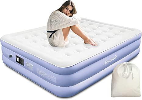 Amazon.com: SWANAIR Queen Air Mattress Auto Fast Inflate and Deflate with Built-in Pump 18" Raised Air Bed Auto Stop After Full Inflation Waterproof Inflatable Bed Blow up Mattress 80"x60"x18" for Home &
